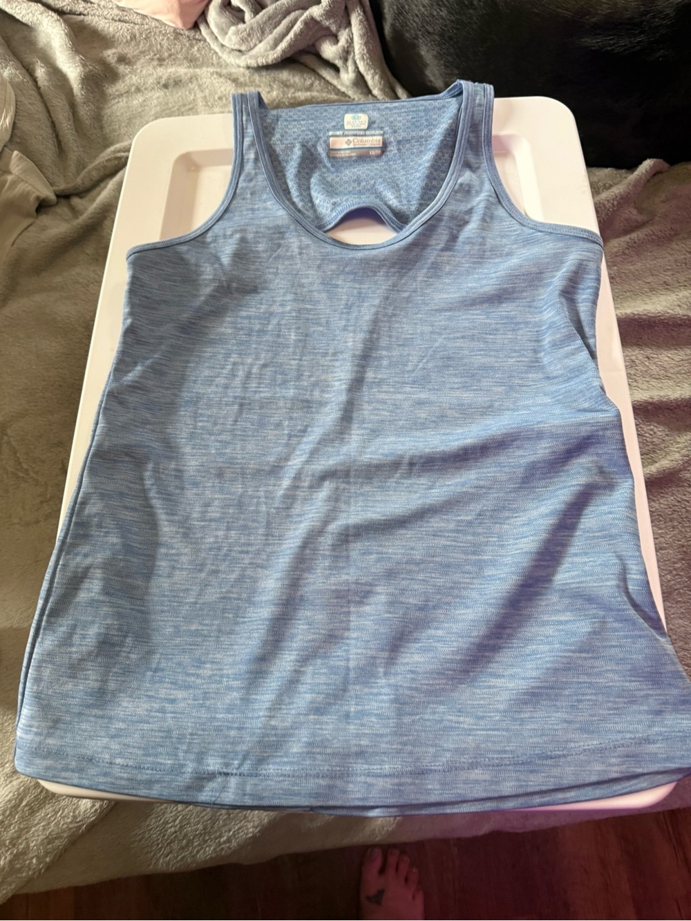 Columbia Heathered Sky Blue Racerback Tank - Women
